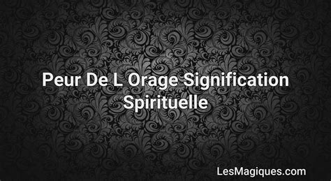 orage signification spirituelle